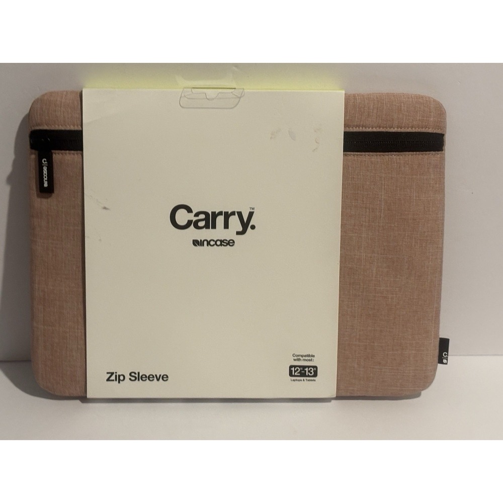 Incase Carry Zip Sleeve Compatible with‎ most 12"-13" Laptops & Tablets Pink